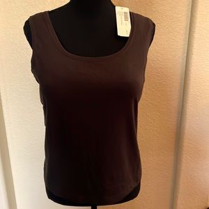 Chico’s Size 2, or medium, Fudge Crew Tank, NWT.